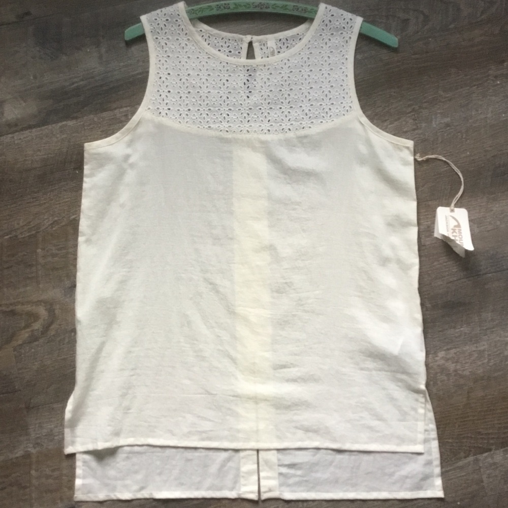 MK Jackson Hole Cotton Tank Cut Out Eyelet Detail